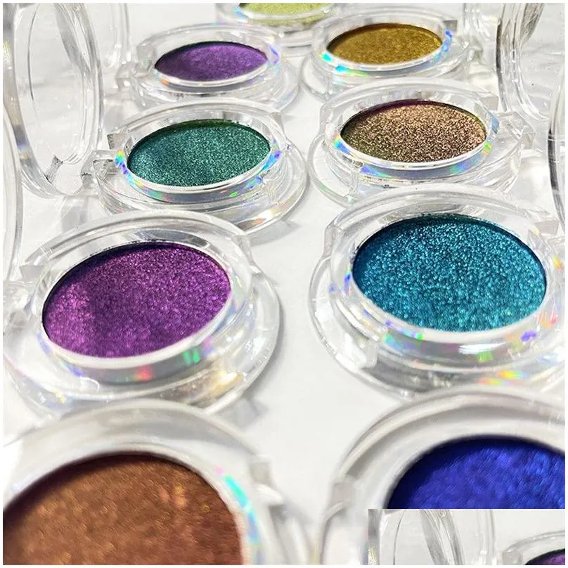 chameleon waterproof light changing glitter eye shadow palette of shadows shimmer bling diamond metallic matte eyeshadow