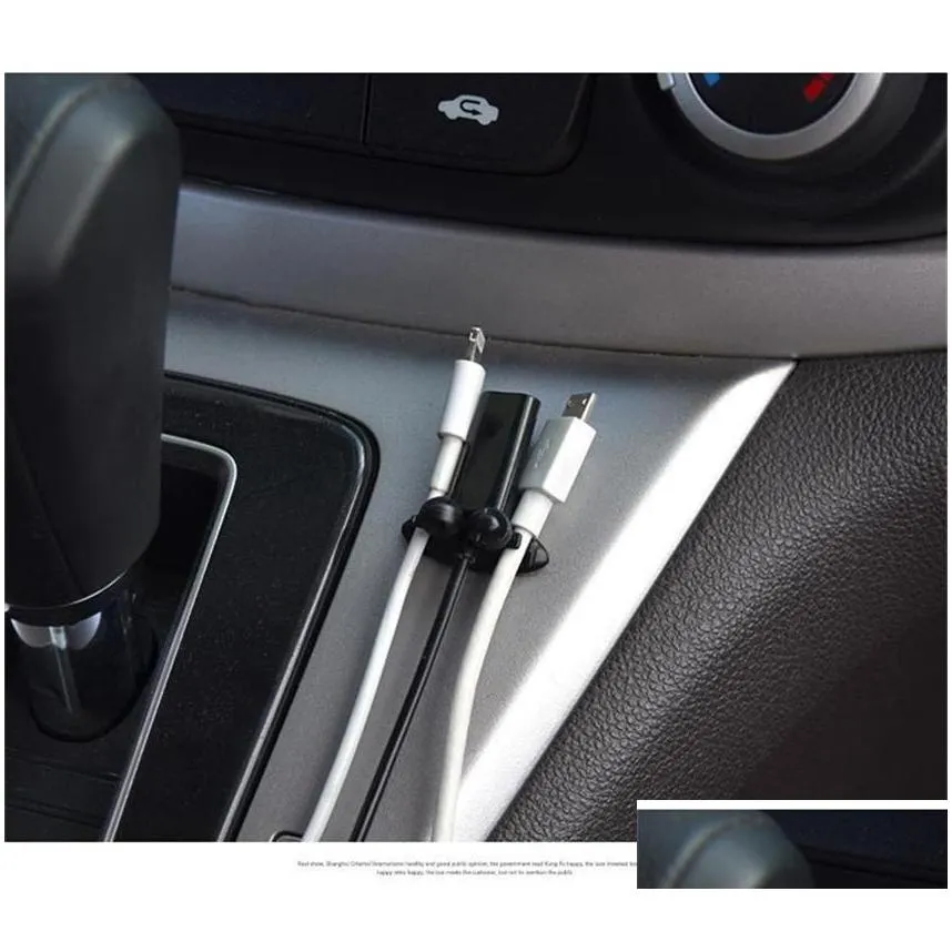 car accessories interior mini adhesive car products  line clasp clamp headphone/usb cable clip automobile