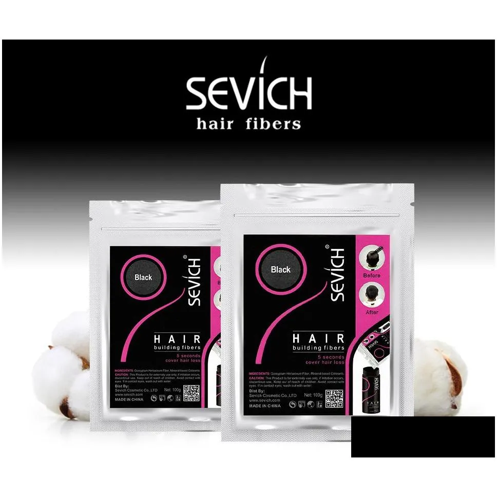 sevich 100g hair loss product hair building fibers keratin bald to thicken extension in 30 second concealer powder for un