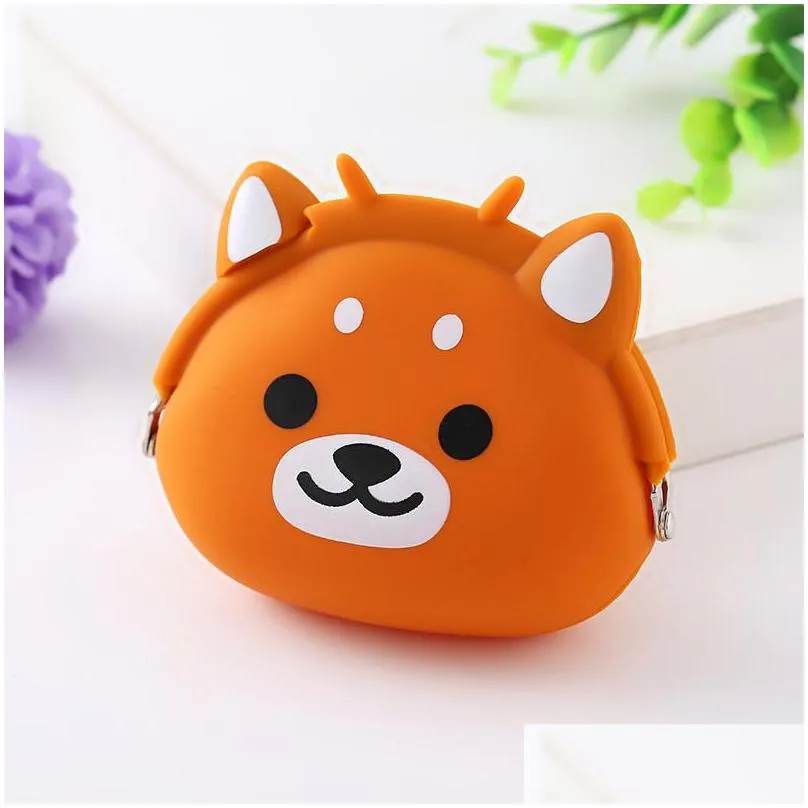 girls mini silicone coin purse animals small change cosmetic wallet women key wallet for children kids gifts