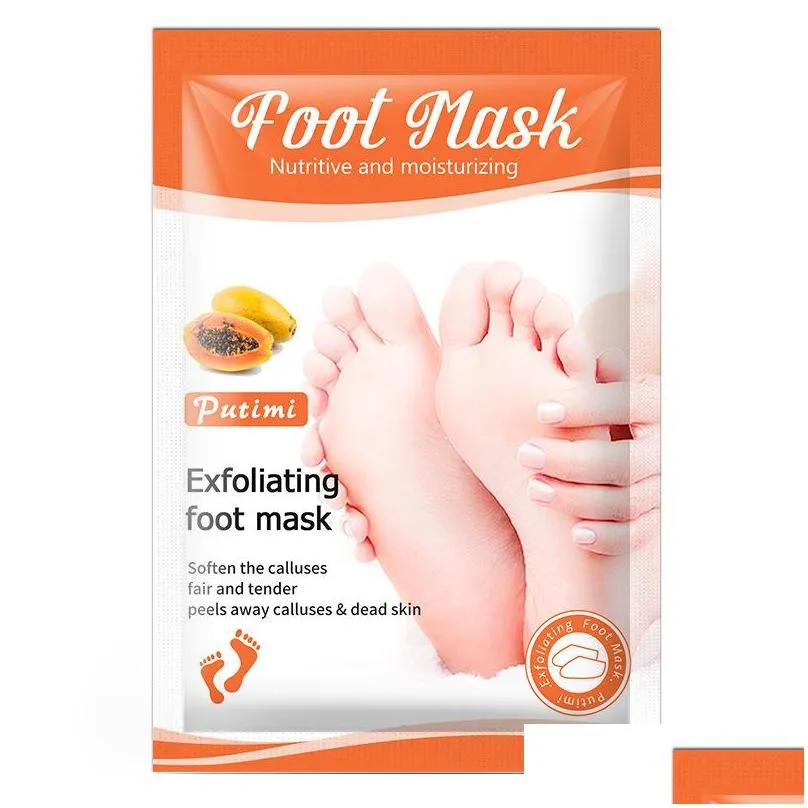 putimi lavender aloe foot exfoliating feet peeling mask remove dead skin callus pedicure socks heels foot cream