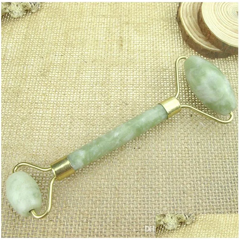 portable pratical jade facial massage roller anti wrinkle healthy face body head foot nature beauty tools