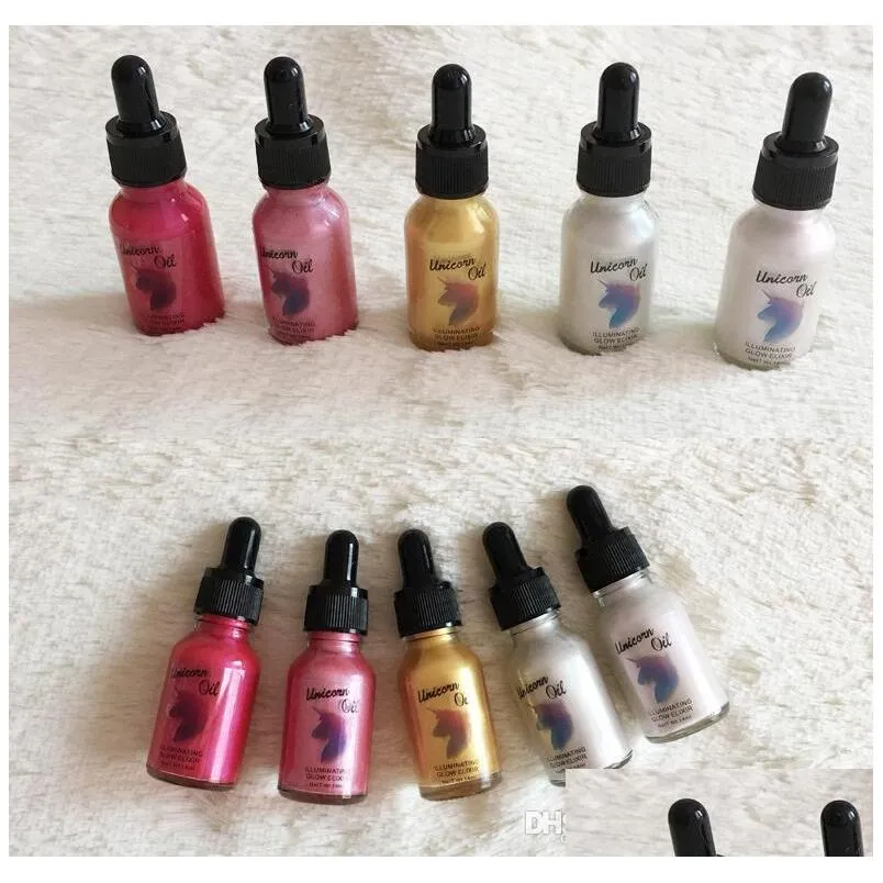 new original 5 colors women y beauty shimmer liquid brighten highlighter eye shadow oil illuminating glow elixir