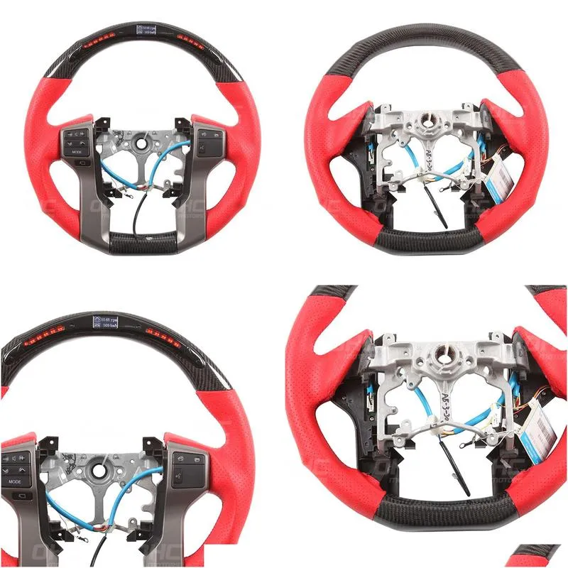 car styling driving wheel carbon fiber led steering wheels compatible for prado tundra 4runner kdj120l auto parts