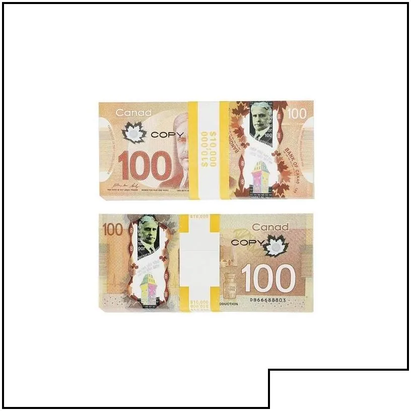 Novelty Games Wholesale Games Money Prop Copy Canadian Dollar Cad Banknotes Paper Fake Euros Movie Props Drop Delive Kidssunglass2020