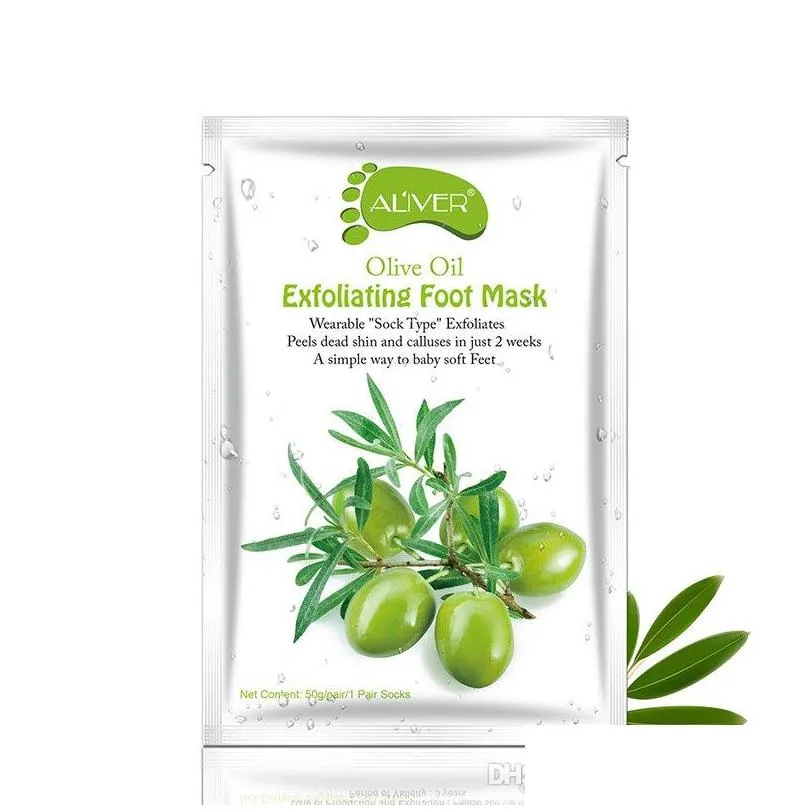 aliver avocado papaya olive oil exfoliating foot mask remove dead skin smooth for feet skin care