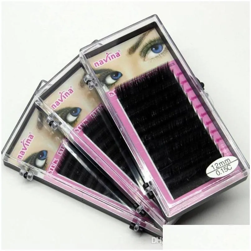 navina 102 strips individual false eyelash ccurl 0.12mm thickness 3d w fake eyelashes extension strips