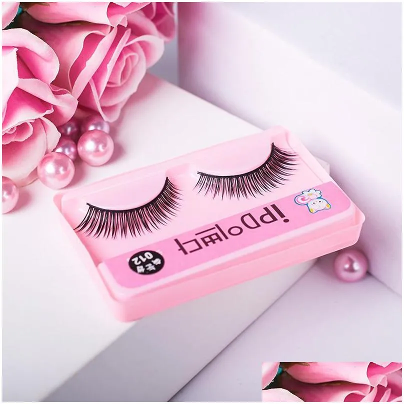 10 pairs/box korean style cat ipd false eyelashes pure handmade natural thick long eye lashes