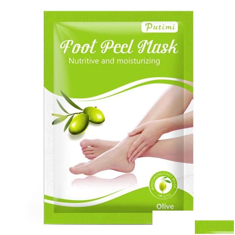 putimi lavender aloe foot exfoliating feet peeling mask remove dead skin callus pedicure socks heels foot cream