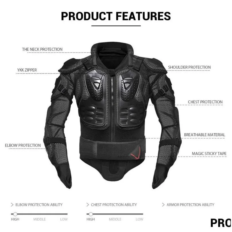 motorcycle armor men jackets racing body protector jacket motocross motorbike protective gear add neck s5xl
