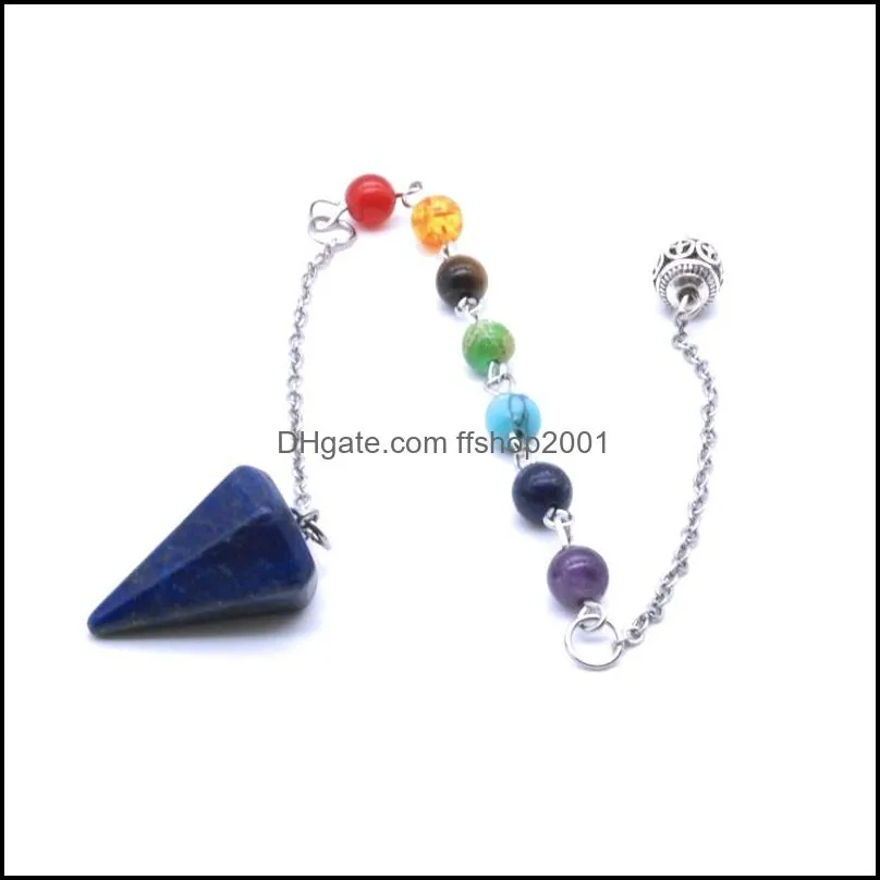 healing reiki pendulum pendant for dowsing natural stone crystal red agates circular cone charm pendants pendule divination