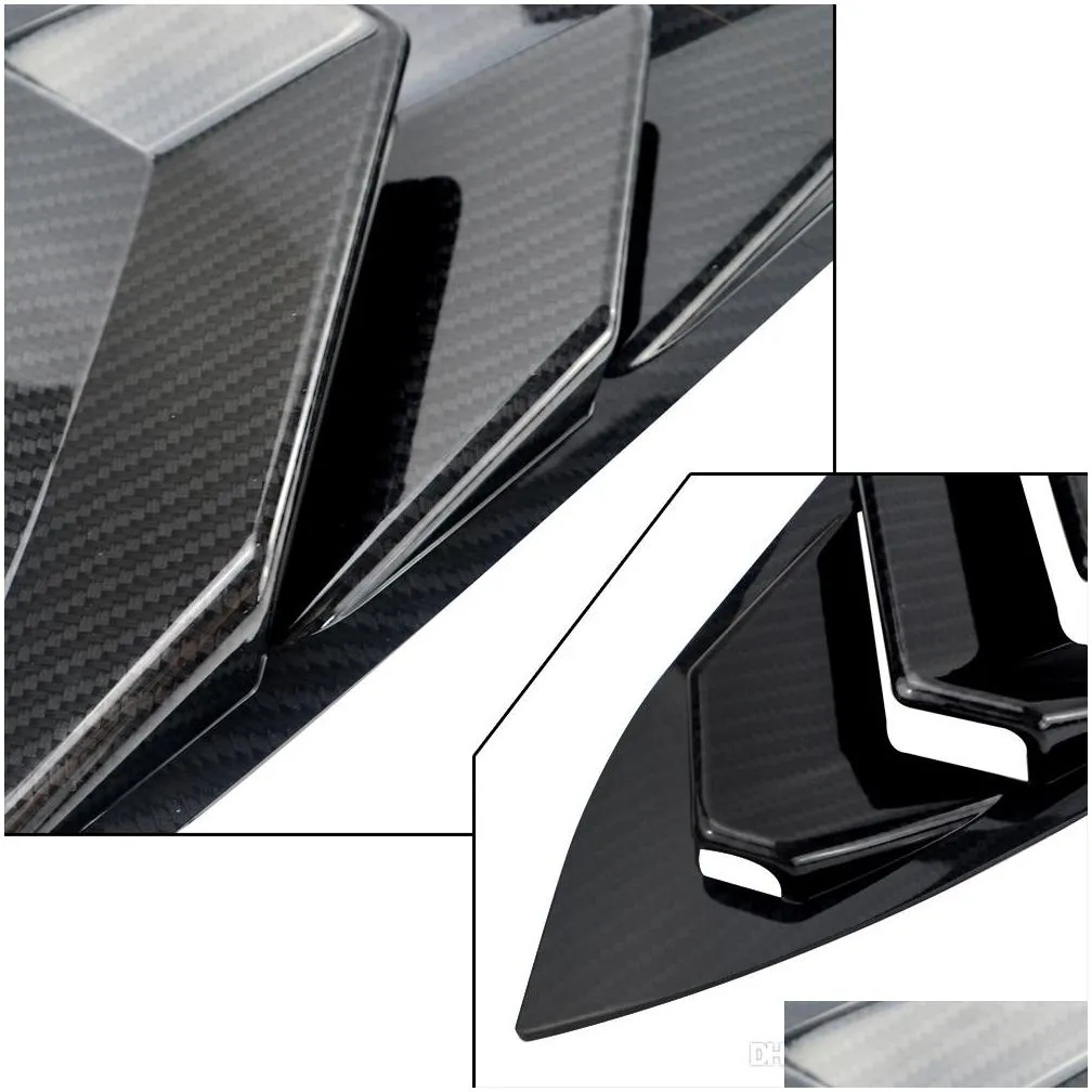 pqy rear window quarter side vent window louvers scoop cover for honda civic 10th 2016 2017 carstyling parts pqywls03/04