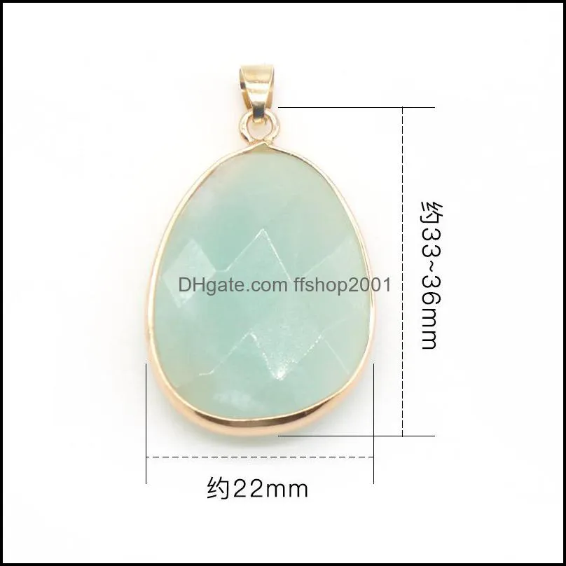 2236mm delicate gold natural stone charms rose quartz crystal pendant diy for necklace earrings jewelry making ffshop2001