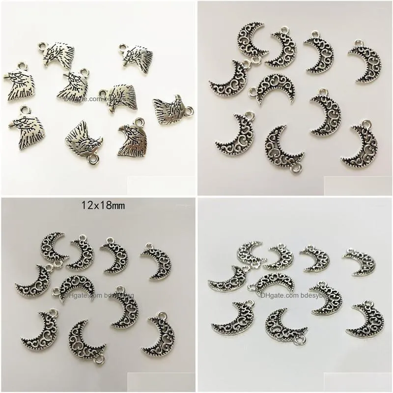 charms 60pcs moon connector for women jewelry diy necklace bracelet key chain aesthetic accessories making supplies