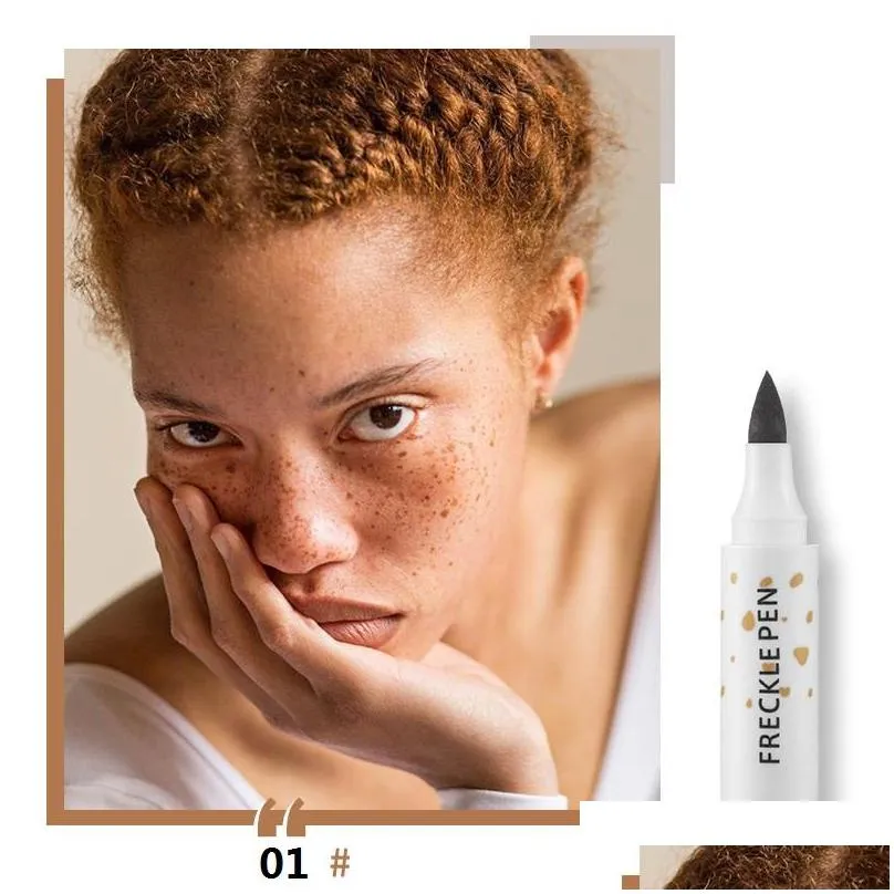 pudaier natural lifelike freckle pen soft brown freckle pen lasting waterproof dot spot pen concealer pencil