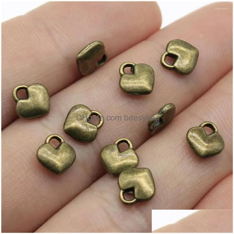 charms for jewelry making kit pendant diy accessories smooth heart