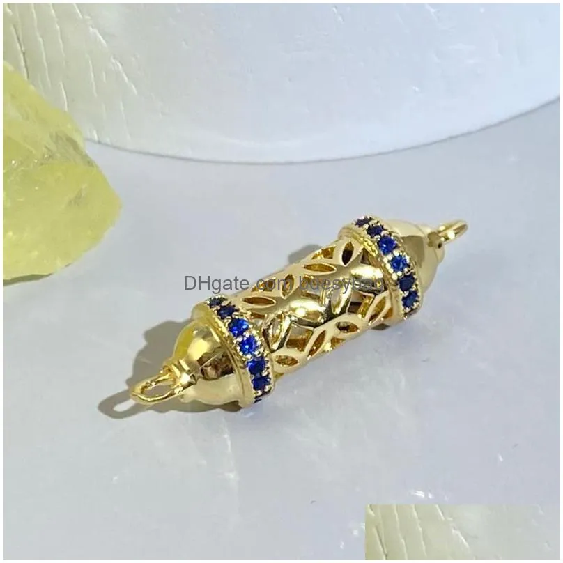 charms bohemian pattern cage for jwewelry making supplies pave zircon crystal gold dangle pendant diy bracelet necklacecharms