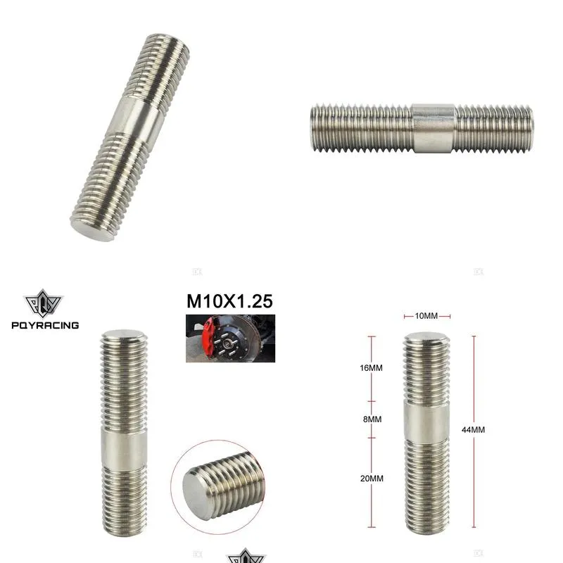 pqy 10mm m10x1.25 exhaust stud 303 stainless steel double end threaded screw pqydeb01