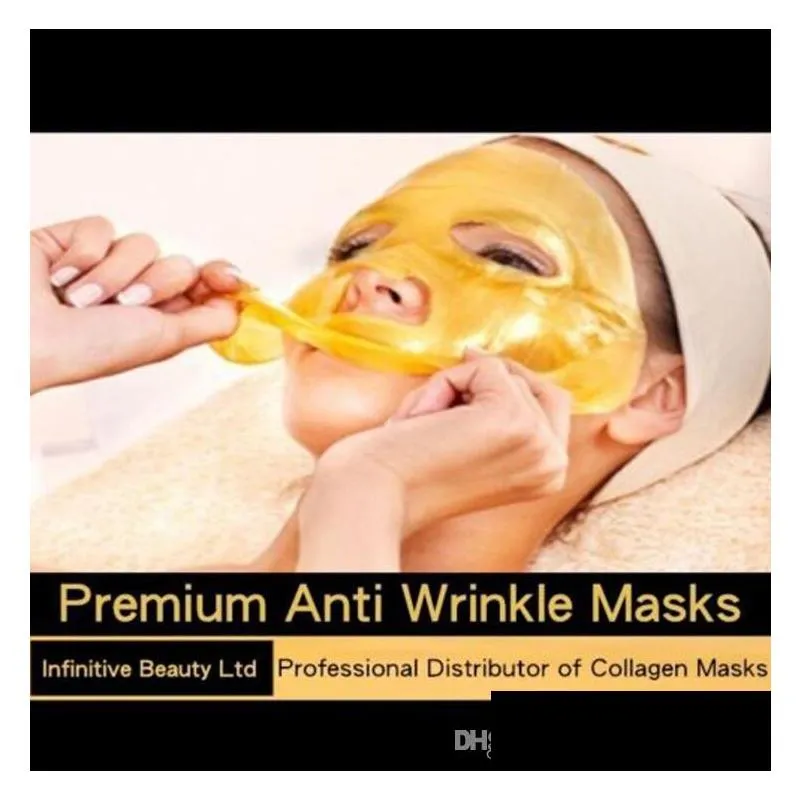 popular gold biocollagen facial mask face mask crystal gold powder collagen facial mask moisturizing