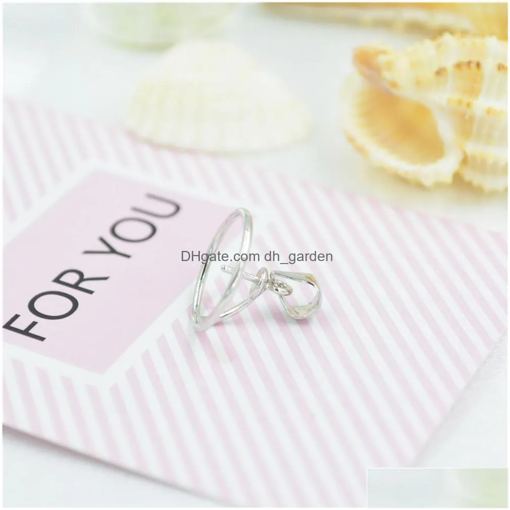 korean version silver jewelry s925 pearl pendant settings mount necklace female fashion personality diy empty bracket accessories