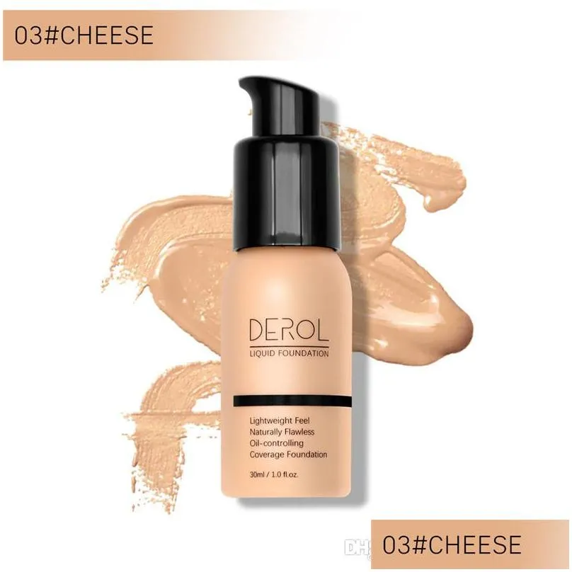 derol natural breathable makeup foundation cream acne cover dark eye circle blemish concealer moisturizer liquid cream