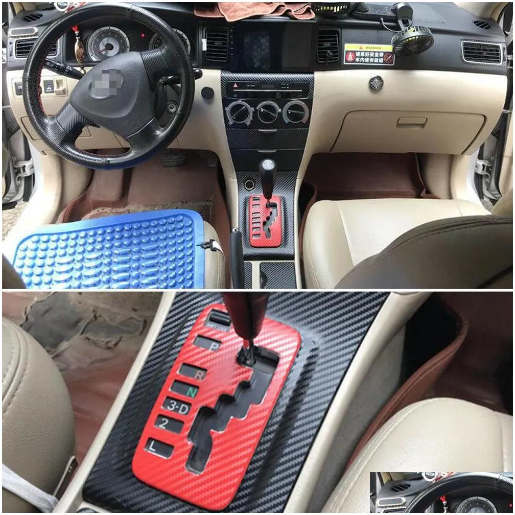 for  corolla 20032015 interior central control panel door handle 3d 5d carbon fiber stickers decals car styling cutted vinyl