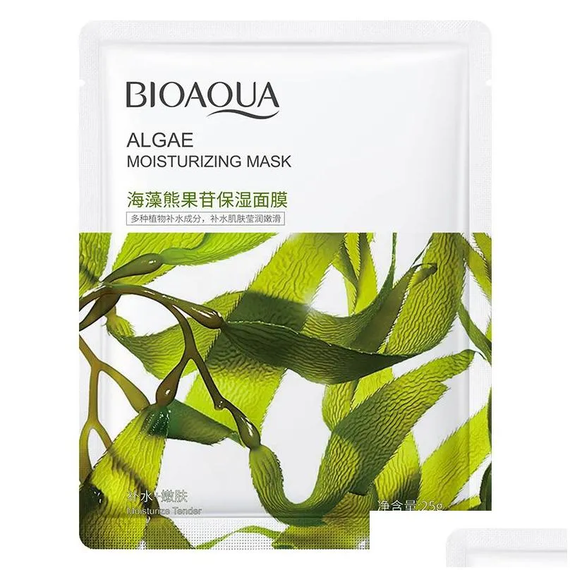 bioaqua seaweed arbutin plant extract moisturizing mask vitamin extraction enlivening water and light muscle facial masks