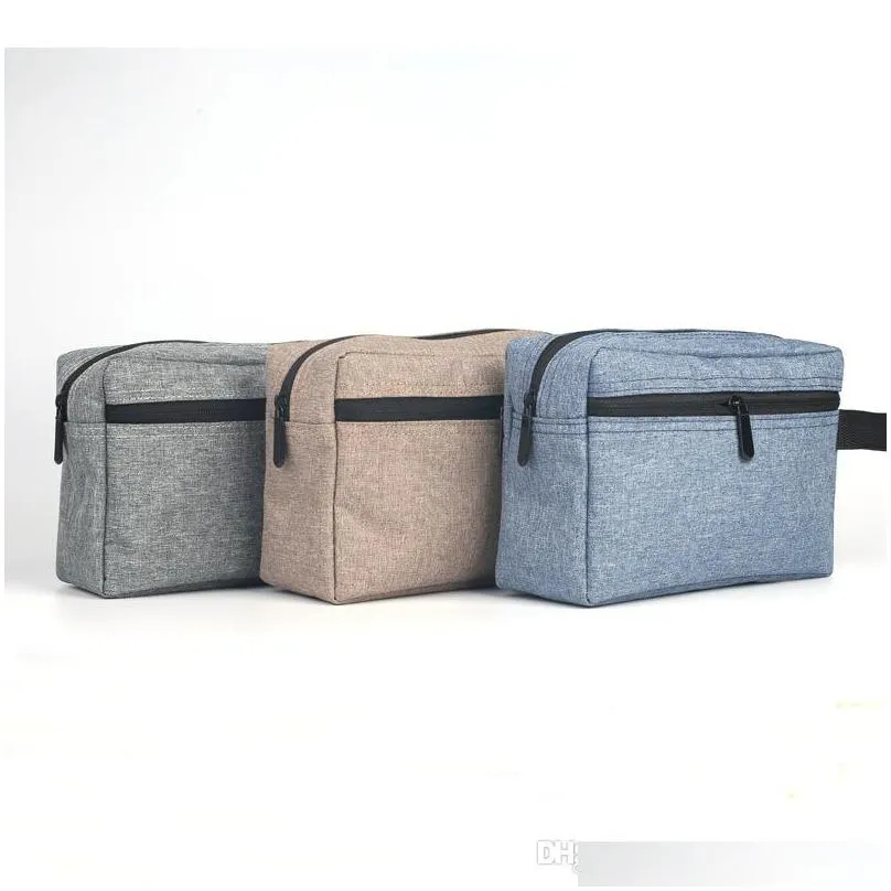 waterproof cosmetic bag hand wash oxford cloth traveler accessories package mini zipper hand make up bag men women toiletry bag