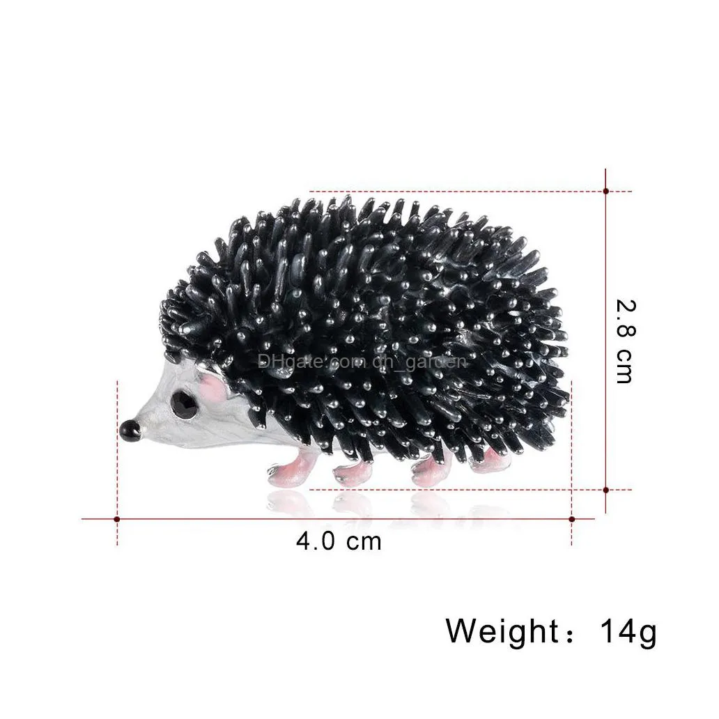 wholesale womens fashion natural insect animal lovely alloy rhinestone hedgehog brooch pins women/man party wear shipping