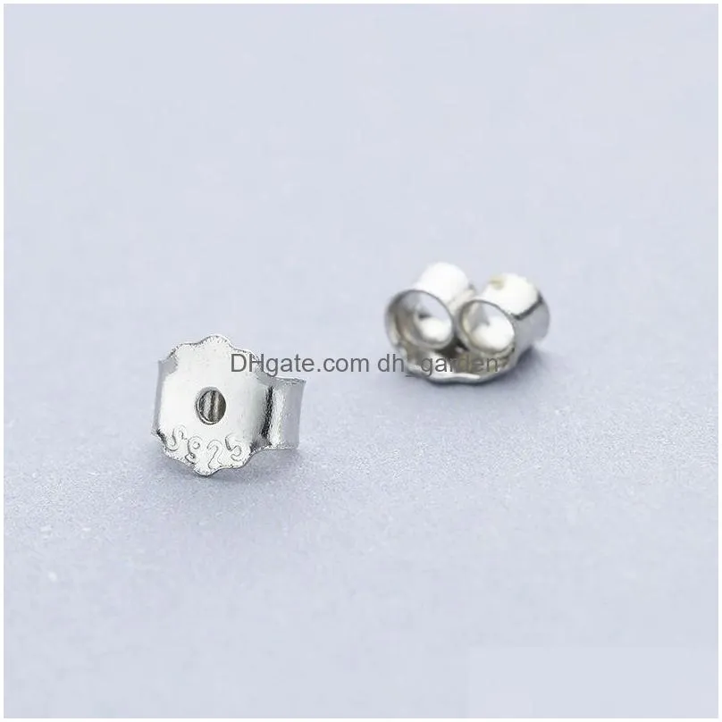 sterling silver earring back clips bullet shape earring backs butterfly metal rubber plastic secure earring backs for safety ps8a008