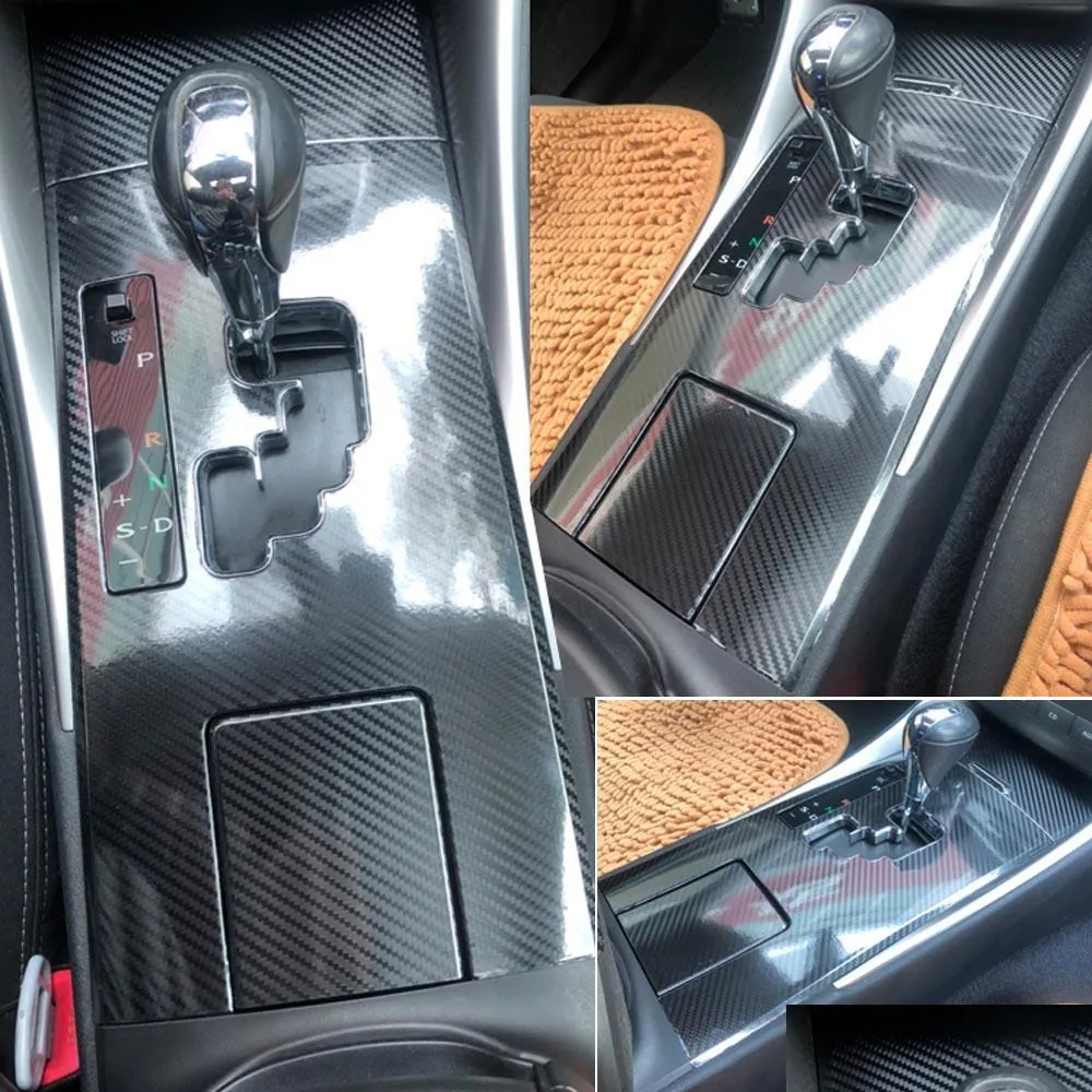 for lexus is250 is300 20062012 interior central control panel door handle carbon fiber stickers decals car styling accessorie