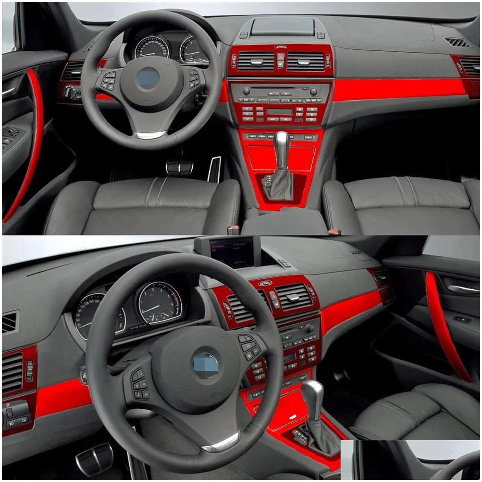 for bmw x3 e83 20062010 carstyling 3d 5d carbon fiber car interior center console color change molding sticker decals