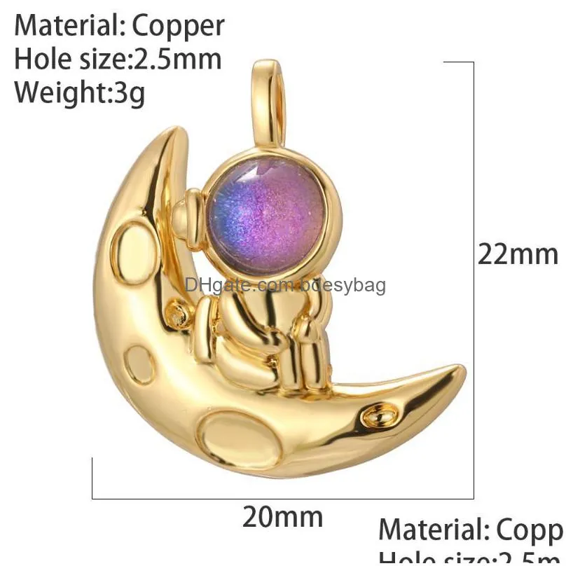 charms moon astronaut gold sailor dangle for jewelry making supplies diy earring necklace bracelet accessories