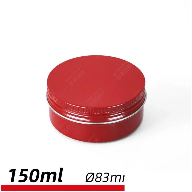 gold red black white nail derocation crafts pot bottle empty aluminum cream jar tin 5 10 15 30 50 100g cosmetic lip balm containers