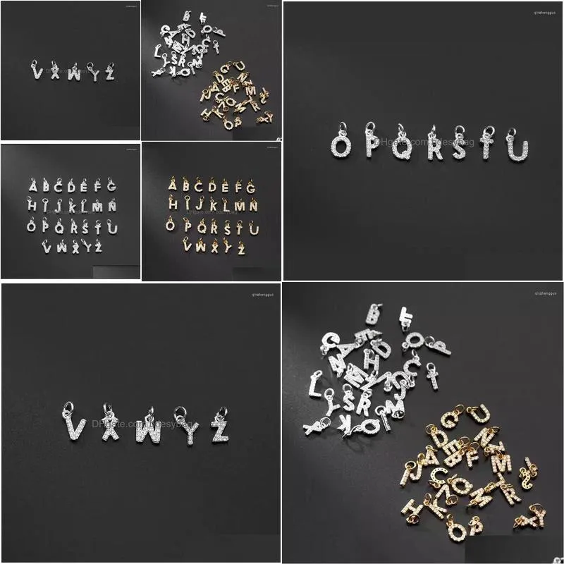 charms solid 925 sterling silver beads charm pendant letter az 26 necklace jewelry gift manufacturers wholesale 