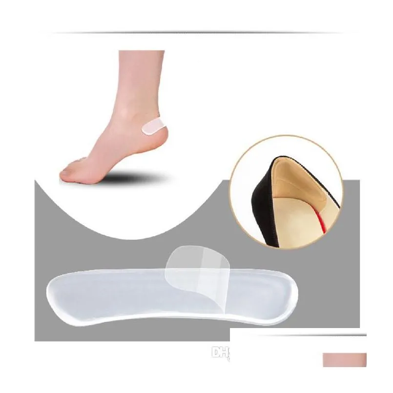 new fashion insoles for shoes silicone gel heel cushion protector shoe insert pad insole