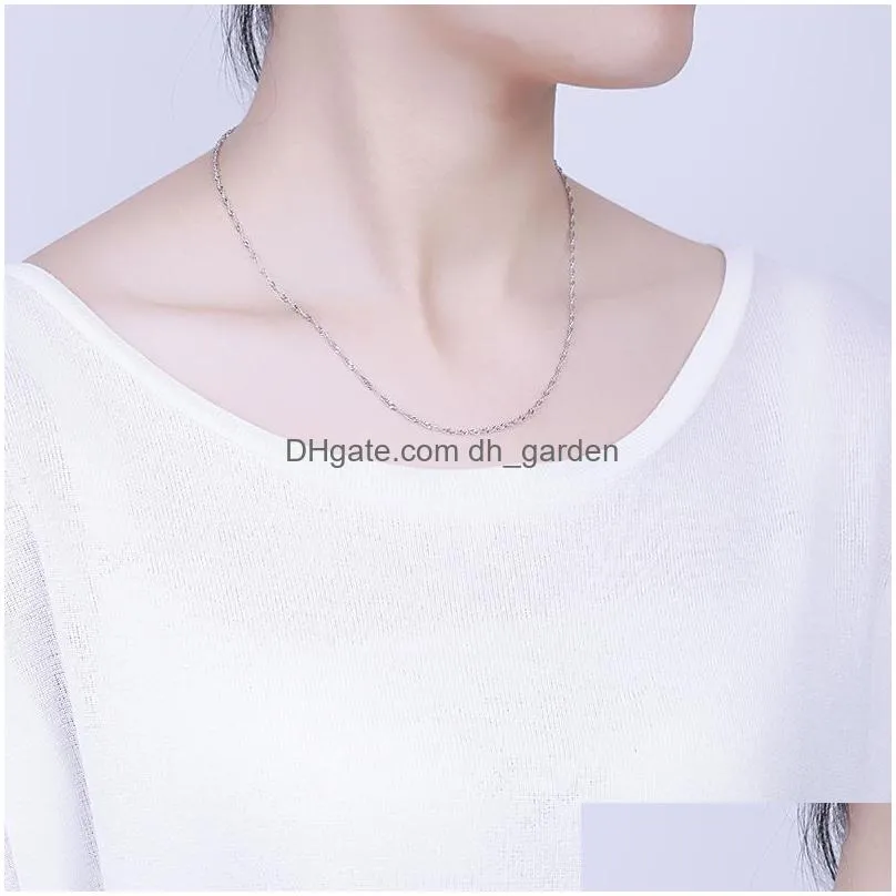 925 pure silver korean version of fashion all match womens super long sweater chain jewelry water wave chain necklace wholesale