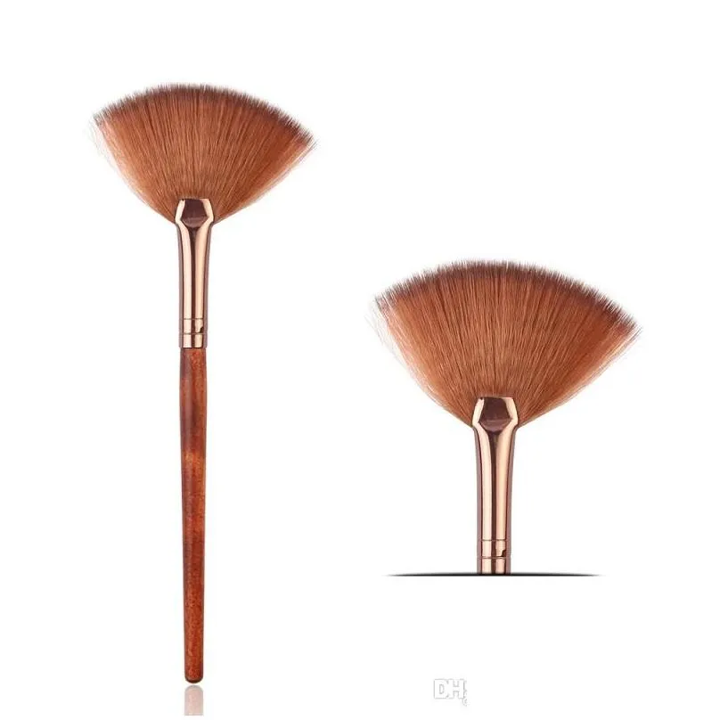 1pcs fashion fan shape makeup brush for cosmetic face powder foundation eyeshadow make up brushes beauty makeup tool