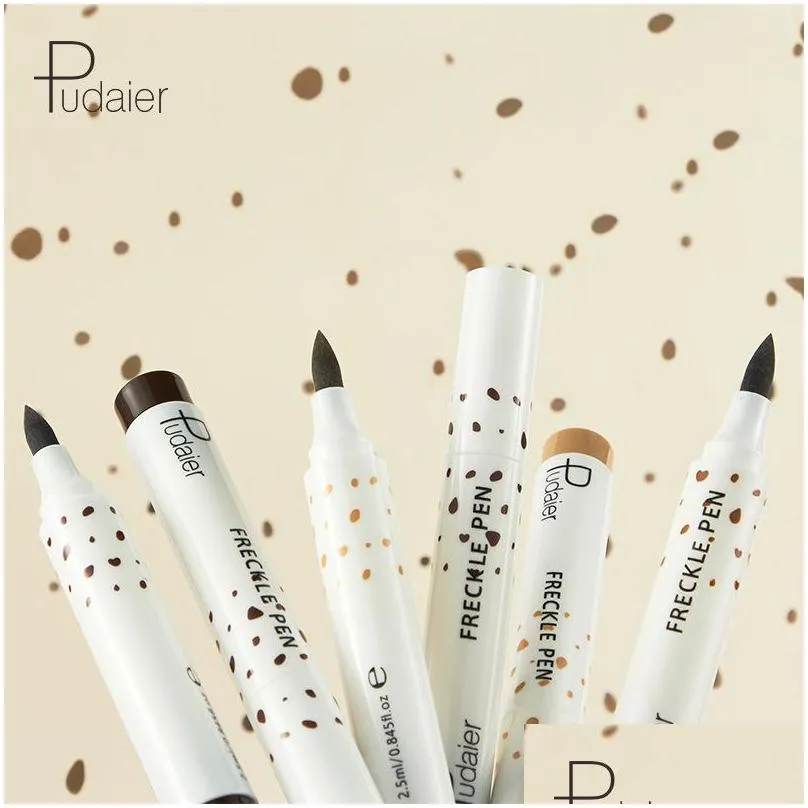 pudaier natural lifelike freckle pen soft brown freckle pen lasting waterproof dot spot pen concealer pencil