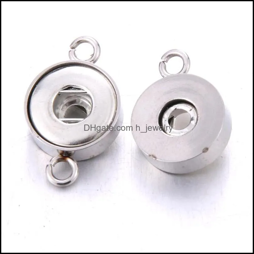 wholesale stainless steel copper 18mm 12mm snap button charms pendant jewelry diy snaps accessories findings necklace