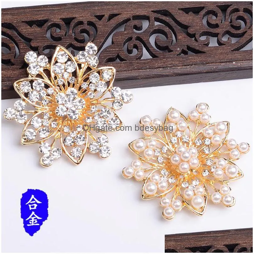 charms 20pcs gold color alloy material rhinestone leaf charm flower pendant for head diy wedding handmade jewelry making