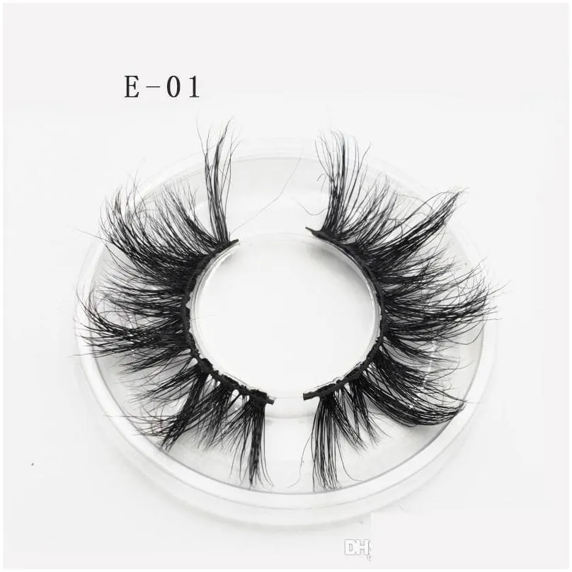 5d 25mm faux mink hair lashes wispy fluffy eyelashes soft thick cross hand made fake eyelashes extension makeup