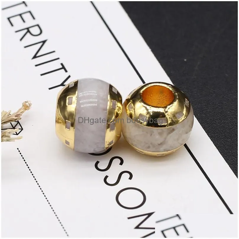 charms fine natural stone pendant round big hole beads phnom penh for jewelry diy necklace bracelet earring accessories making