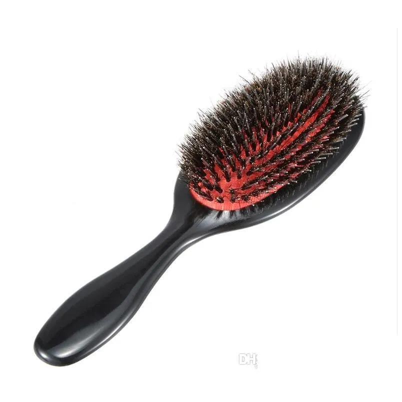 professional oval antistatic paddle comb scalp massage hairbrush hair styling tool boar bristle nylon hair brush