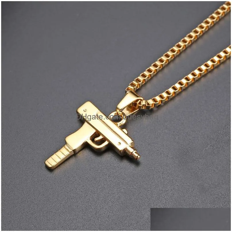 charms european and american hip hop necklace titanium steel hiphop personalized mens womens pendant trendy couple sweater chain