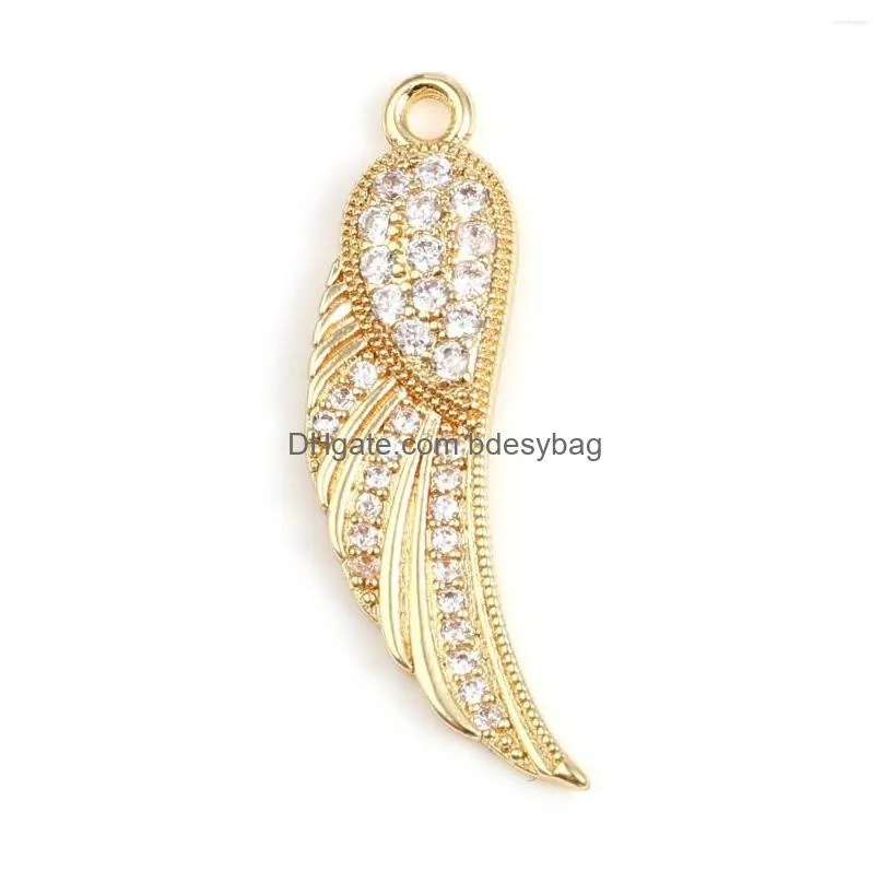 charms fashion multicolour clear cubic zirconia sun pendant for necklace making gold color wing bracelet
