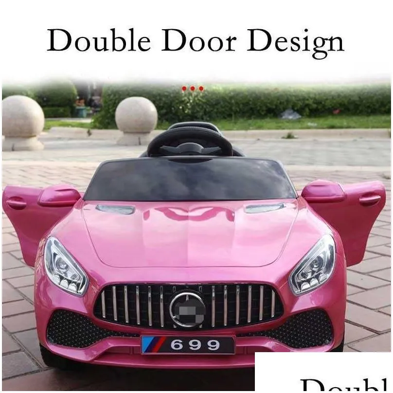 electric/rc car 2022 new children simulation 1 4 kids ride on toys double door child 2.4g bluetooth remote control t221214