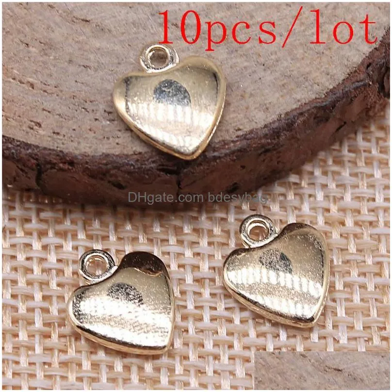 charms for jewelry making kit pendant diy accessories smooth heart