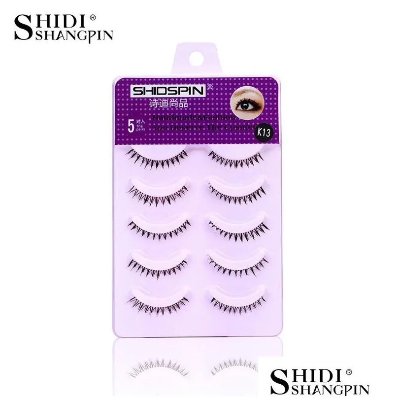 shidishangpin 5 pairs false eyelashes natural long eye lashes extension makeup professional faux eyelash full strip lashes fake lashes