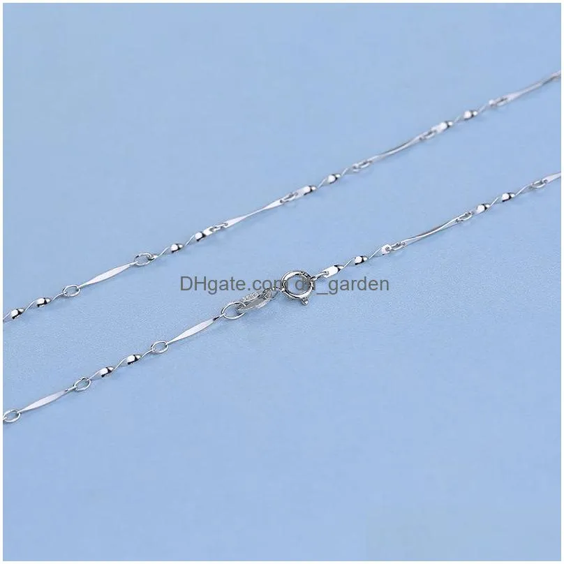 sterling silver jewelry fashion versatile necklace femininity twist piece chain sweater chain 40 45cm silver chain wholesale
